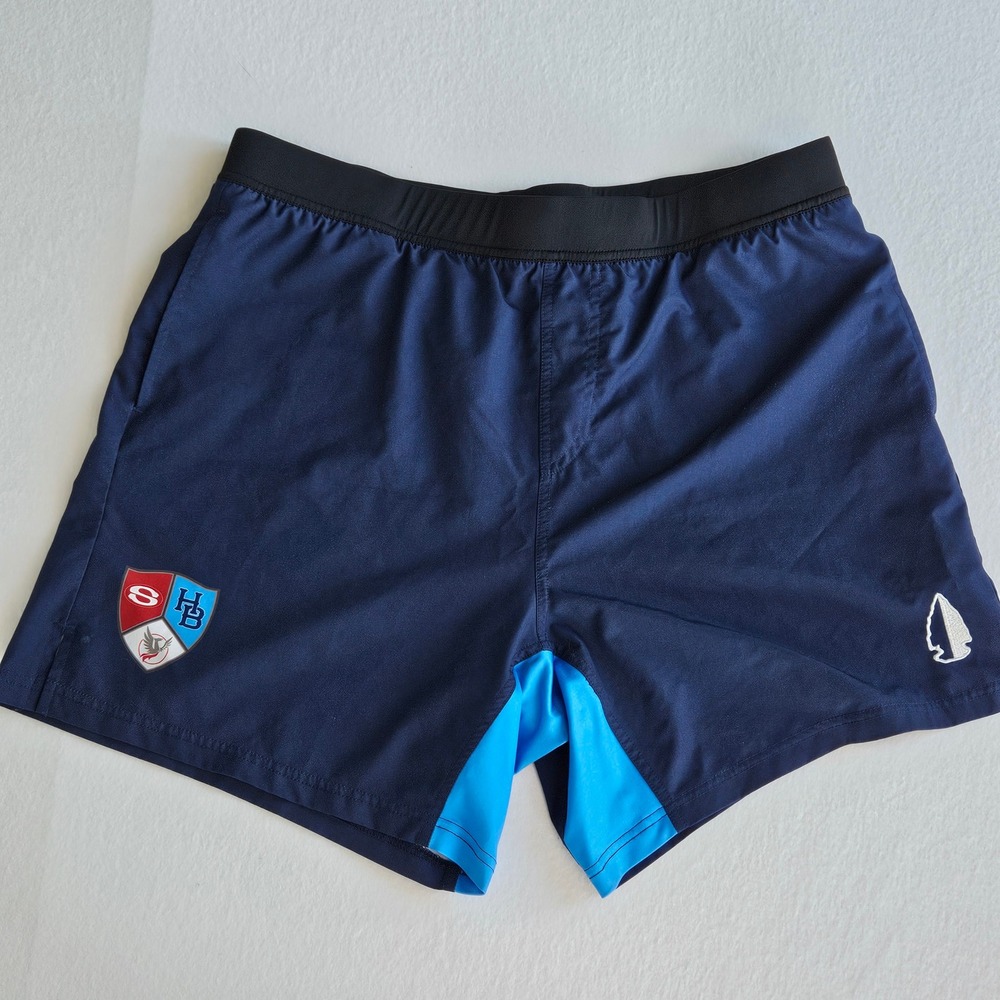 Tachuntfish Mens Large Navy Blue Springdale High School Arkansas Athletic Shorts